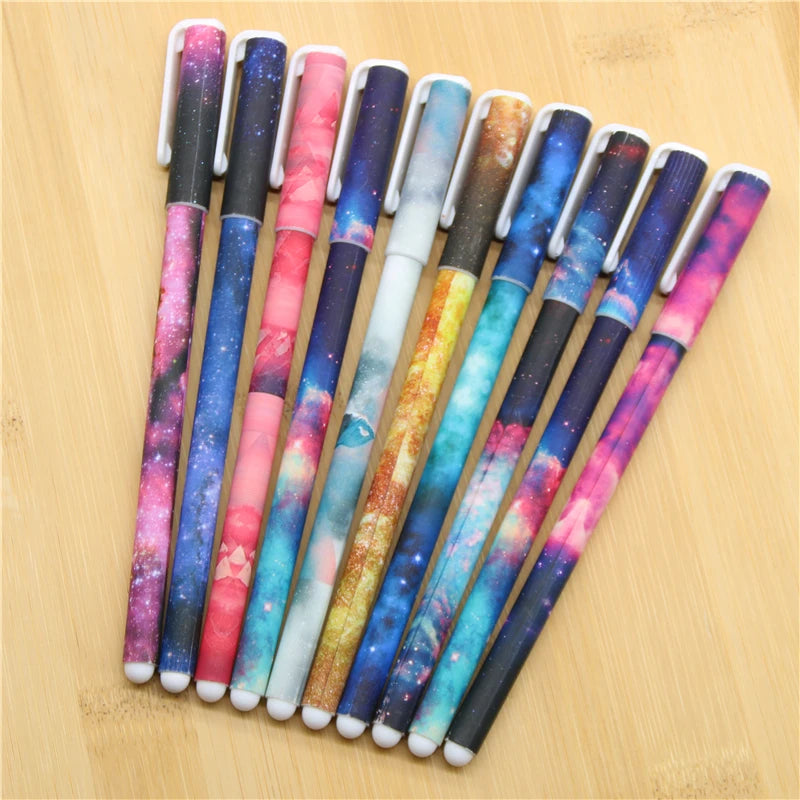 10-Piece Creative Starry Night Gel Pen Set – 0.5mm Multicolor Pens