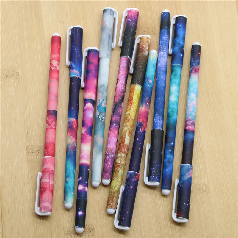 10-Piece Creative Starry Night Gel Pen Set – 0.5mm Multicolor Pens