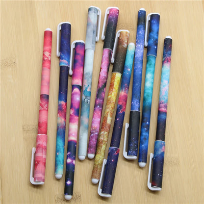 10-Piece Creative Starry Night Gel Pen Set – 0.5mm Multicolor Pens
