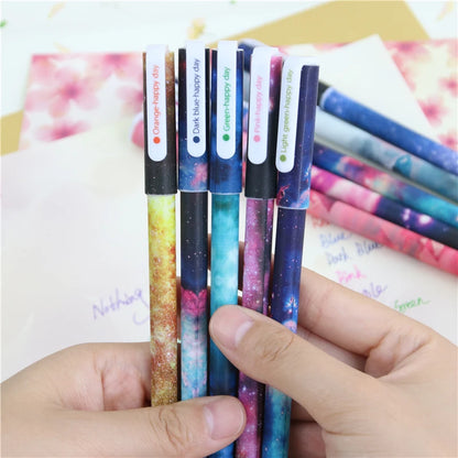 10-Piece Creative Starry Night Gel Pen Set – 0.5mm Multicolor Pens