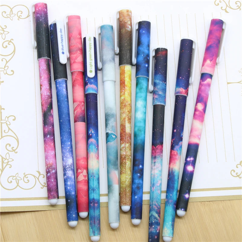 10-Piece Creative Starry Night Gel Pen Set – 0.5mm Multicolor Pens