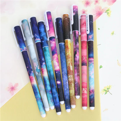 10-Piece Creative Starry Night Gel Pen Set – 0.5mm Multicolor Pens