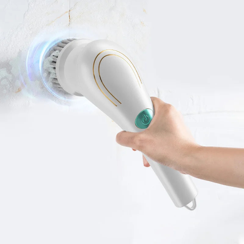 Electric Spin Cleaning Brush with Multiple Brush Heads
