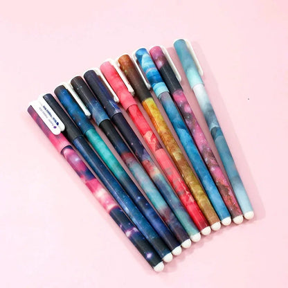 10-Piece Creative Starry Night Gel Pen Set – 0.5mm Multicolor Pens