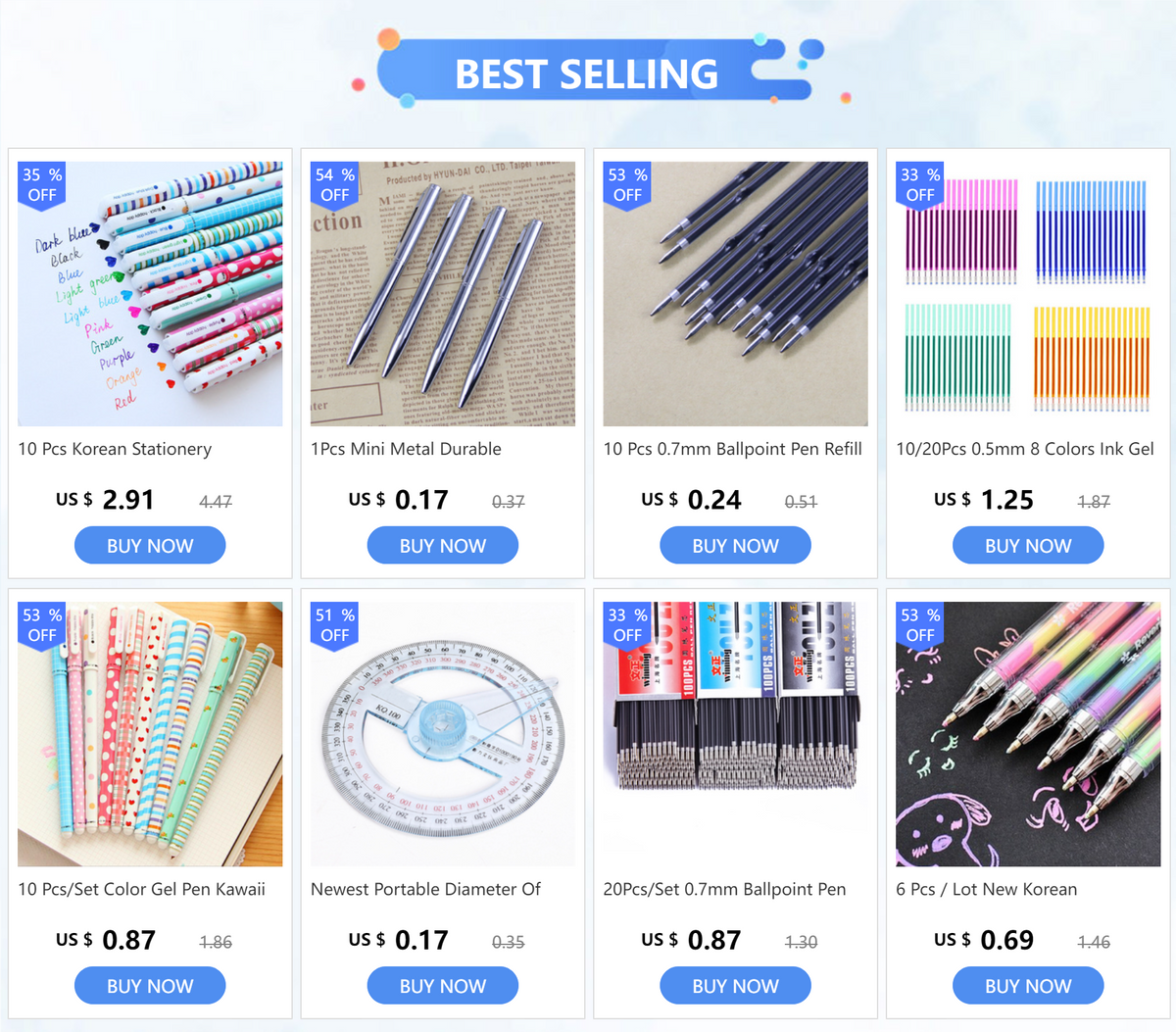 10-Piece Creative Starry Night Gel Pen Set – 0.5mm Multicolor Pens