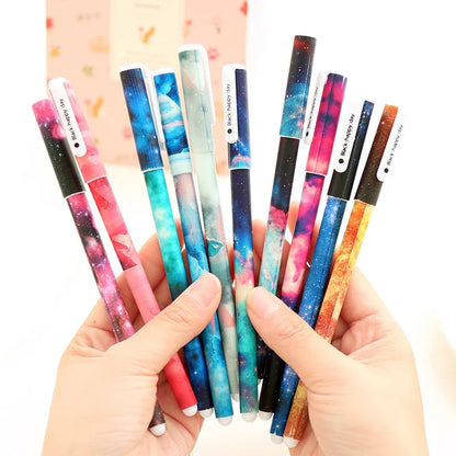 10-Piece Creative Starry Night Gel Pen Set – 0.5mm Multicolor Pens